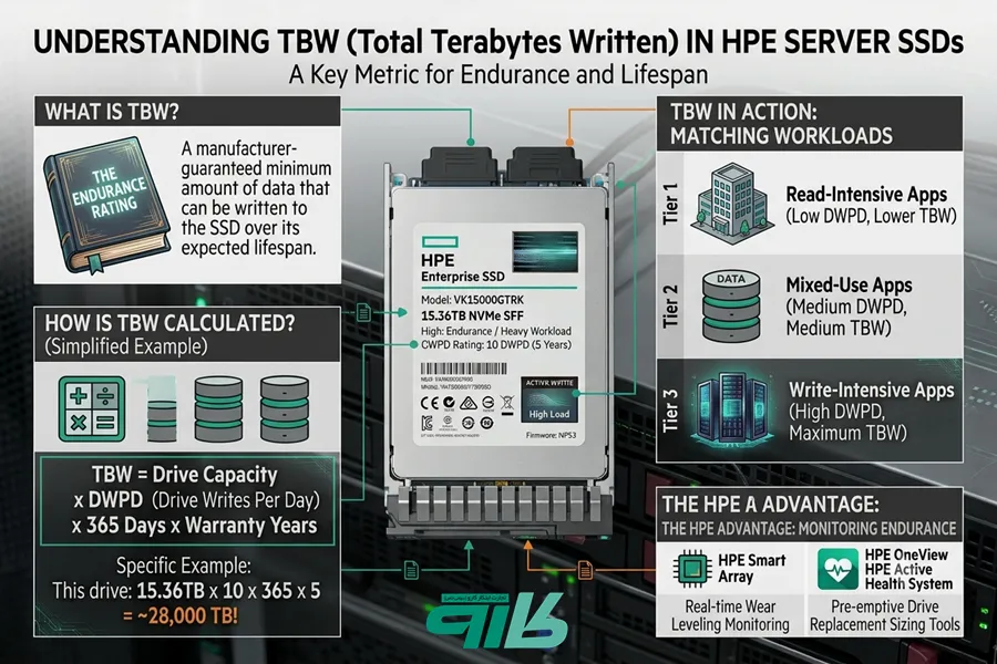 راهنمای TBW در SSD سرور TBW چیست و چگونه عمر واقعی SSD را محاسبه کنیم