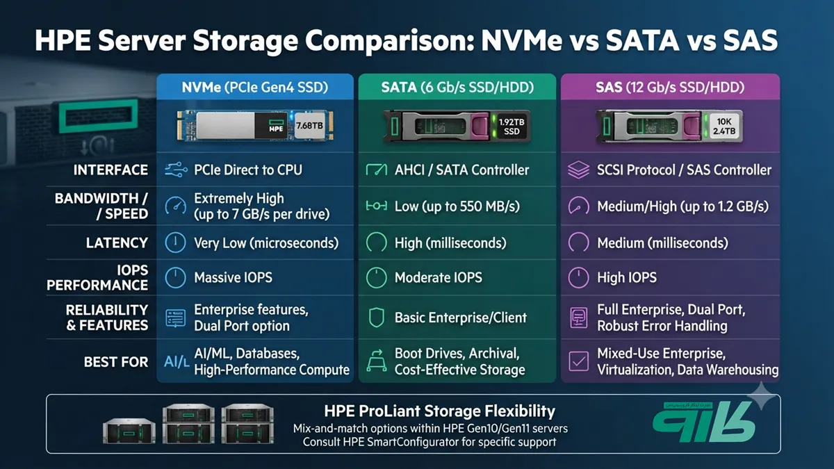 Enterprise NVMe SSD برای سرور HPE