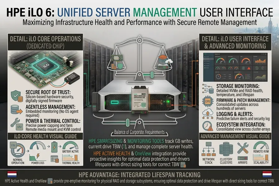 رابط مدیریتی HPE iLO رابط کاربری HPE iLO برای مدیریت سرور
