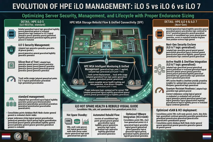 مقایسه HPE iLO 5 iLO 6 و iLO 7 در سرورهای ProLiant