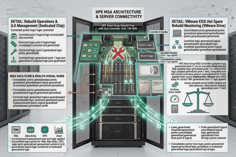 HPE MSA Dual Controller Architecture Dual Controller در استوریج HPE MSA