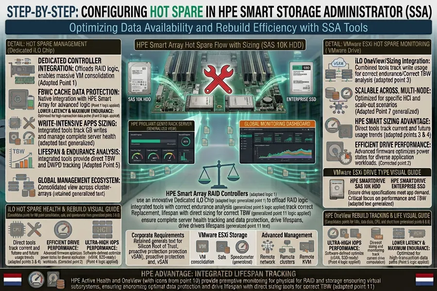 Hot Spare در HPE Smart Array RAID Controller