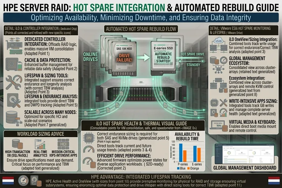 پیکربندی Hot Spare در HPE Smart Storage Administrator