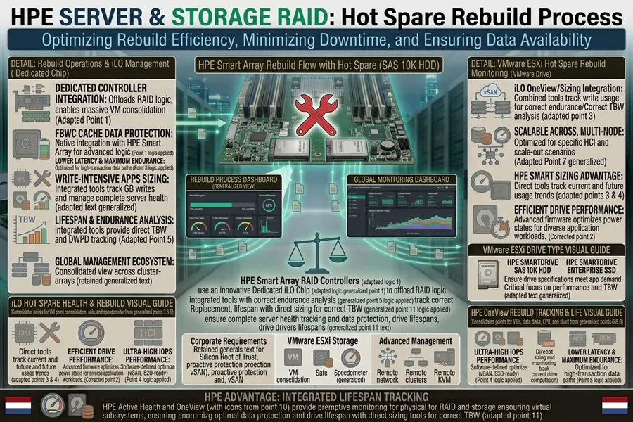 فرآیند Rebuild با Hot Spare در RAID