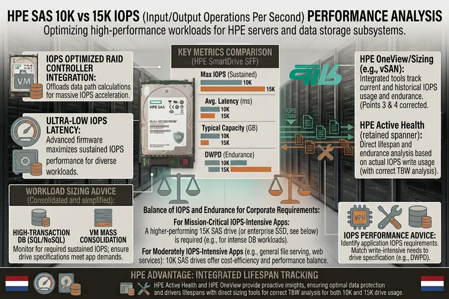 مقایسه IOPS هارد SAS 10K و SAS 15K